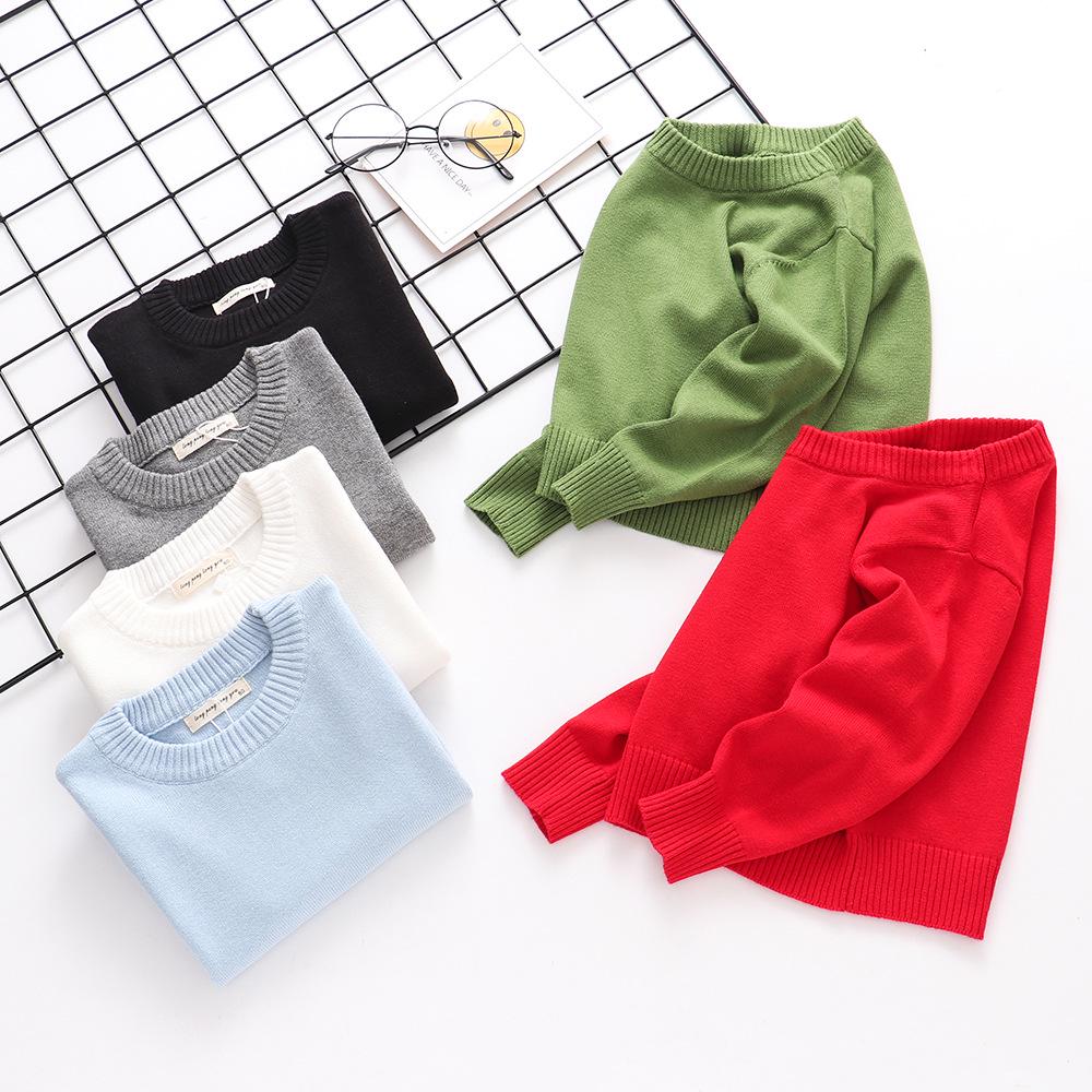 2022 New Arrival Korean Style Unisex Children's Pure Cotton Warm Knit Sweater
