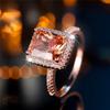 Female Crystal Cute Gold Color Zircon Stone Engagement Ring Luxury Vintage Wedding  For Women Valentines Day Gift