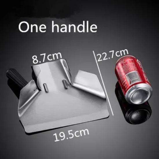 

Лопатка для картофеля фри, совок для чипсов, кухонные принадлежности из нержавеющей стали, инструмент для упаковки картофеля фри и бургеров, одинарная ручка с двумя ручками