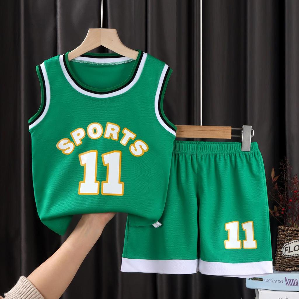 Kinder Basketball-Uniform Set - Sportbekleidung für draußen, Kurzarm-Trikot für mittlere & große Größen