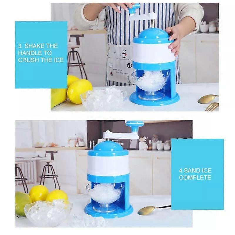 Carousel Safe Hand-Crank Ice Shaver, Portable Ice Shaver & Snow Cone Machine