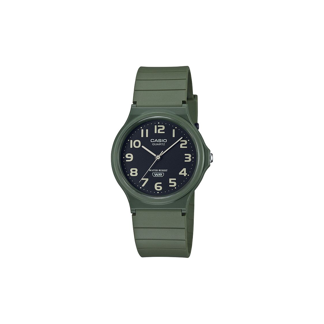 Casio Standard Series Waterproof Fashion Quartz Watch Resin Strap Unisex watches Black MQ-24UC-3BJF Regular Watch Box,Black Dial