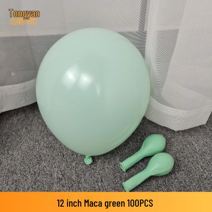 

12-Inch Round Thickened Latex Balloon - Matte Macaron Retro Walking Design