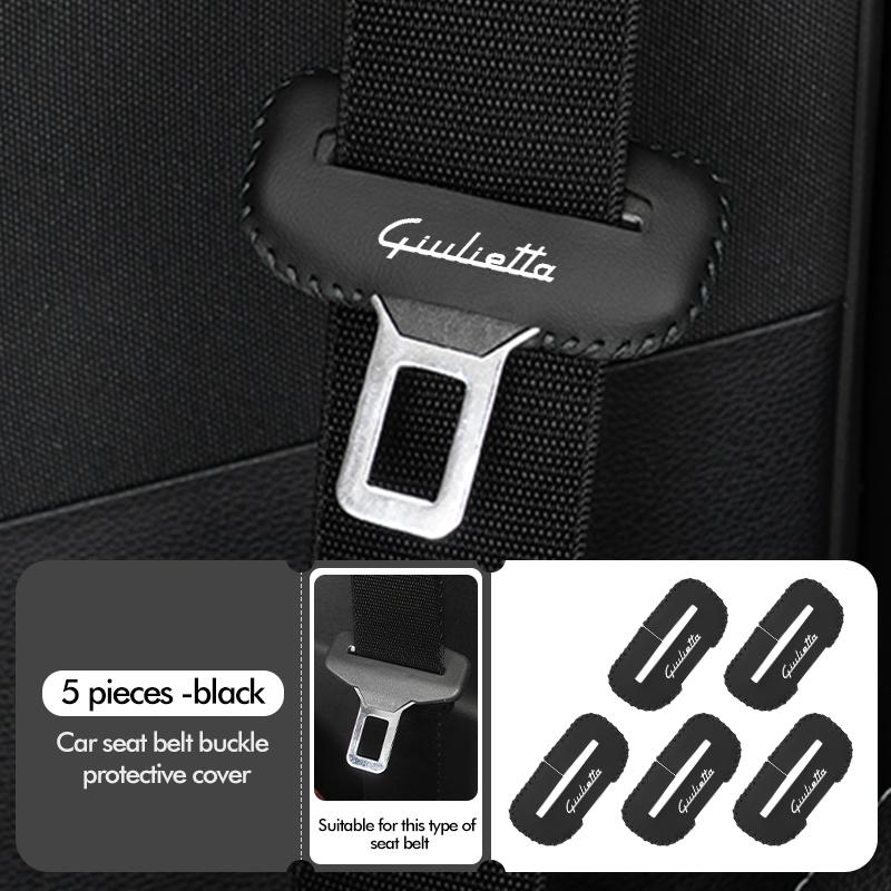 ZFMNR1 Car Seatbelt Plug Protector Case Seat Belt Buckle Clip Cover For Alfa Romeo 159 Giulietta 156 147 Giulia Mito GT Stelvio Spider