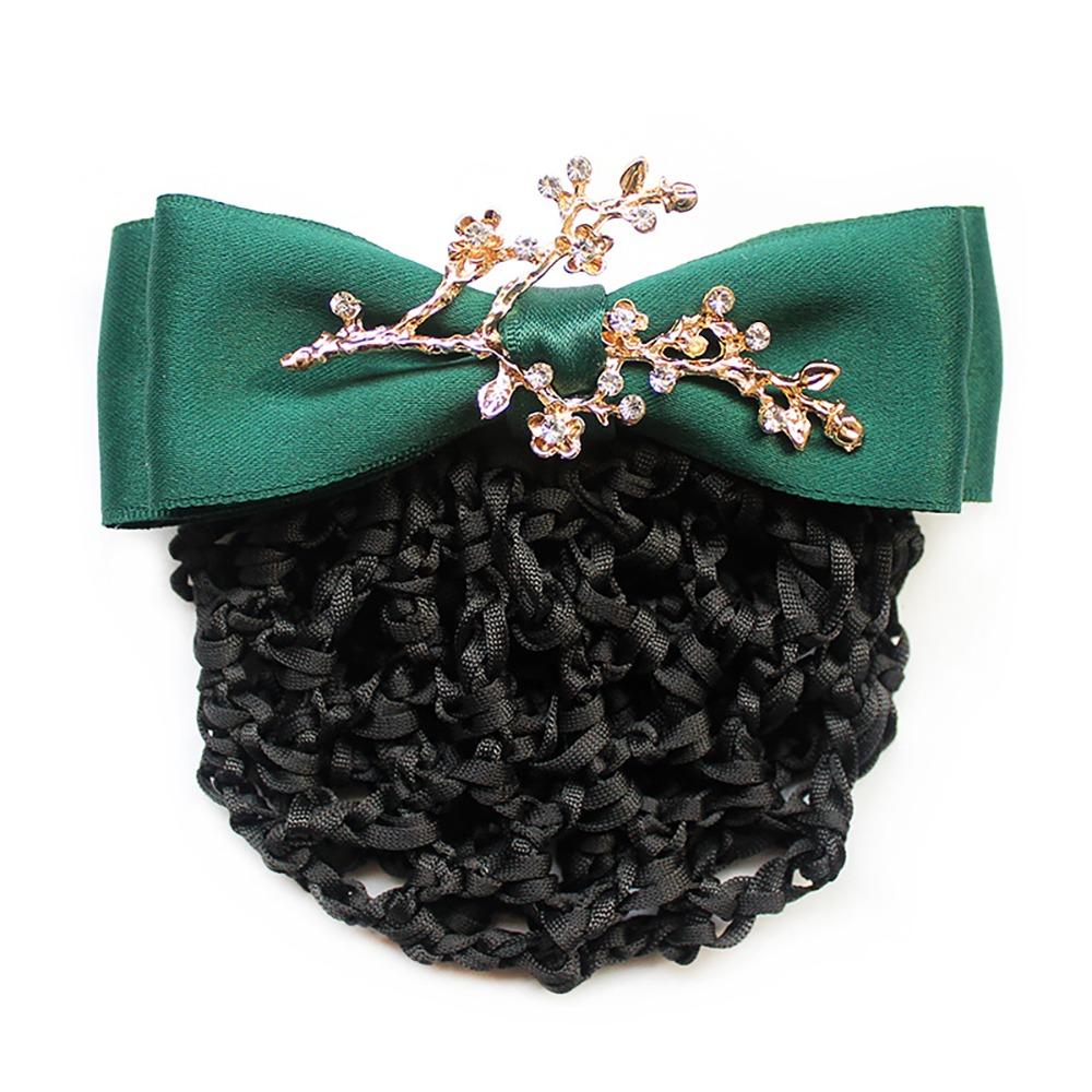 Women Spring Clips Korean Bun Snood Ballet Dancing Hairnet Hairgrips Cover Net  Waiter
