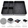 8 Piece Drawer Storage Box Set Felt Desktop Organizer One Piece Molded Organization Kit Snack Container System
