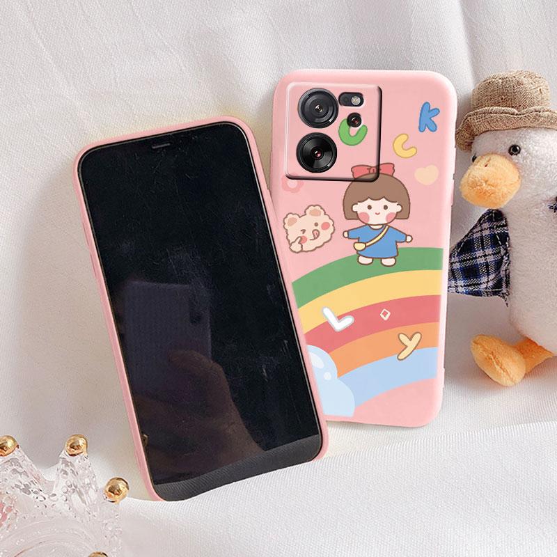 For Xiaomi 13T Pro Case TPU Soft Silicone Coque Flower Pattern Cartoon Painted Phone Cover For Xiaomi 13T Back Protection Capa