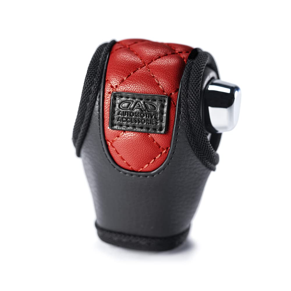DAD Garson D.A.D Leather Shift Knob Cover Quilting [Red] Universal Type For AT Cars