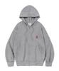 Wyse Symbol Logo Zip-Up Hoodie Gray