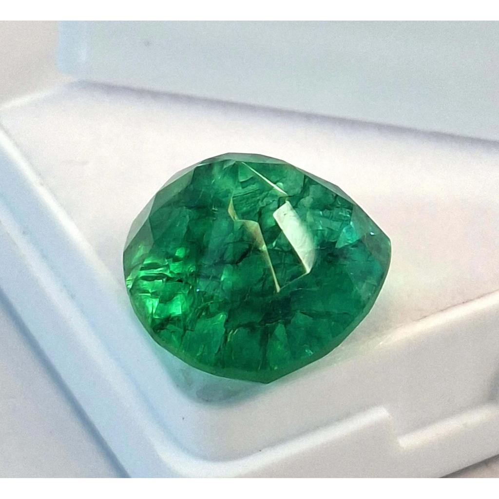 9-11 Ct Natural Green Emerald Colombian Pear Cut Beautiful Certified Gemstone