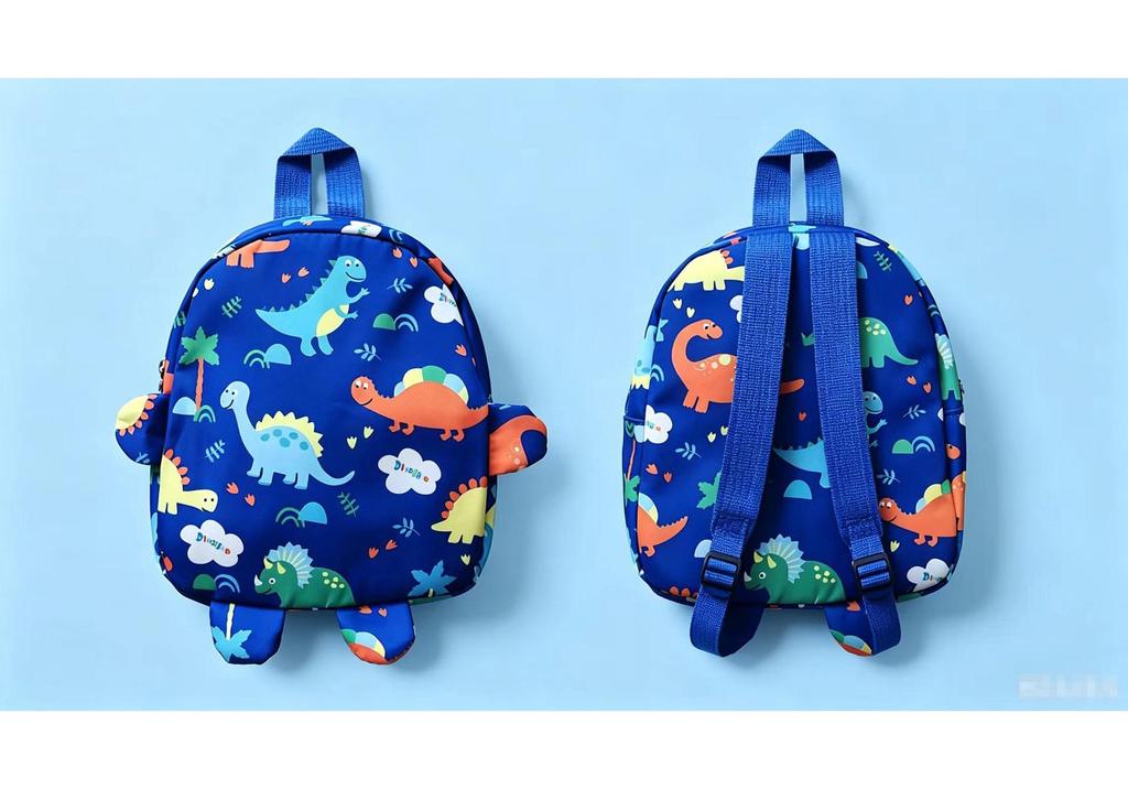 2026 Süßer Dinosaurier Kinderrucksack: Verspielte Cartoon-Doppelschultertasche für Kindergarten- und Grundschulkinder (Jungen und Mädchen)
