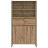 Sideboard 2 pcs Rustic Oak Finish 81 x 36 x 150.5 cm