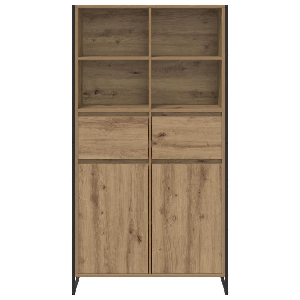 Sideboard 2 pcs Rustic Oak Finish 81 x 36 x 150.5 cm