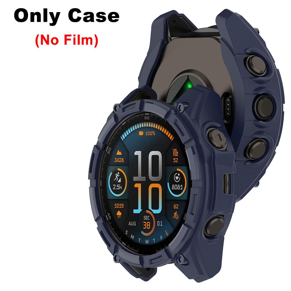 TPU Soft Silicone Case For Garmin Fenix 8 51mm 47mm 43mm Fenix8 Protective Cover Cases Tempered Glass Film Shell Watch Accessory