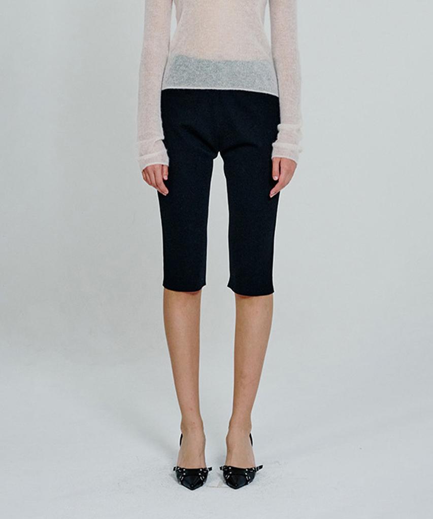 Deoaeteus Knit Capri Pants_Black