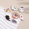 Enchanting Design Cat Alloy Brooch Colorful Cartoon Figure For Personalized Gifts