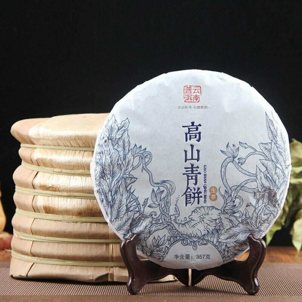 Yunnan Shen Puer Tea Large Leaf Gao Shan Qing Bing Raw Puer Tea 357g  Optimized English Title: Yunnan Raw Puer Tea 357g Large Leaf Gao Shan Qing Bing
