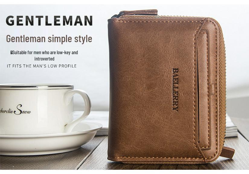 Men's Long Wallet - European & American Style, Multi-functional Card Holder, High-Capacity Clutch