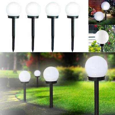 2 szt. Okrągła kula ogrodowa Solar LED Light Power Outdoor Trawnik Ścieżka Lampa