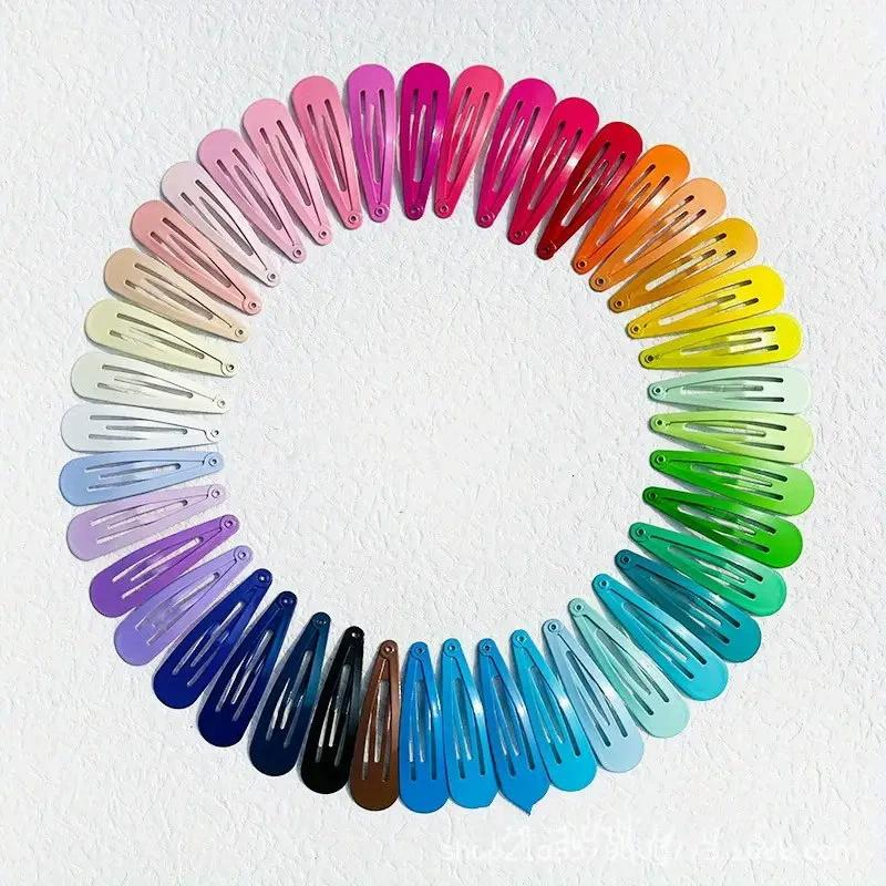 

10/50 шт. Заколки-клипсы для волос, карамельного цвета, глянцевые, 5 см/2 дюйма, металлические заколки-клипсы, баретки, аксессуары для волос для девочек, заколки 10PCS