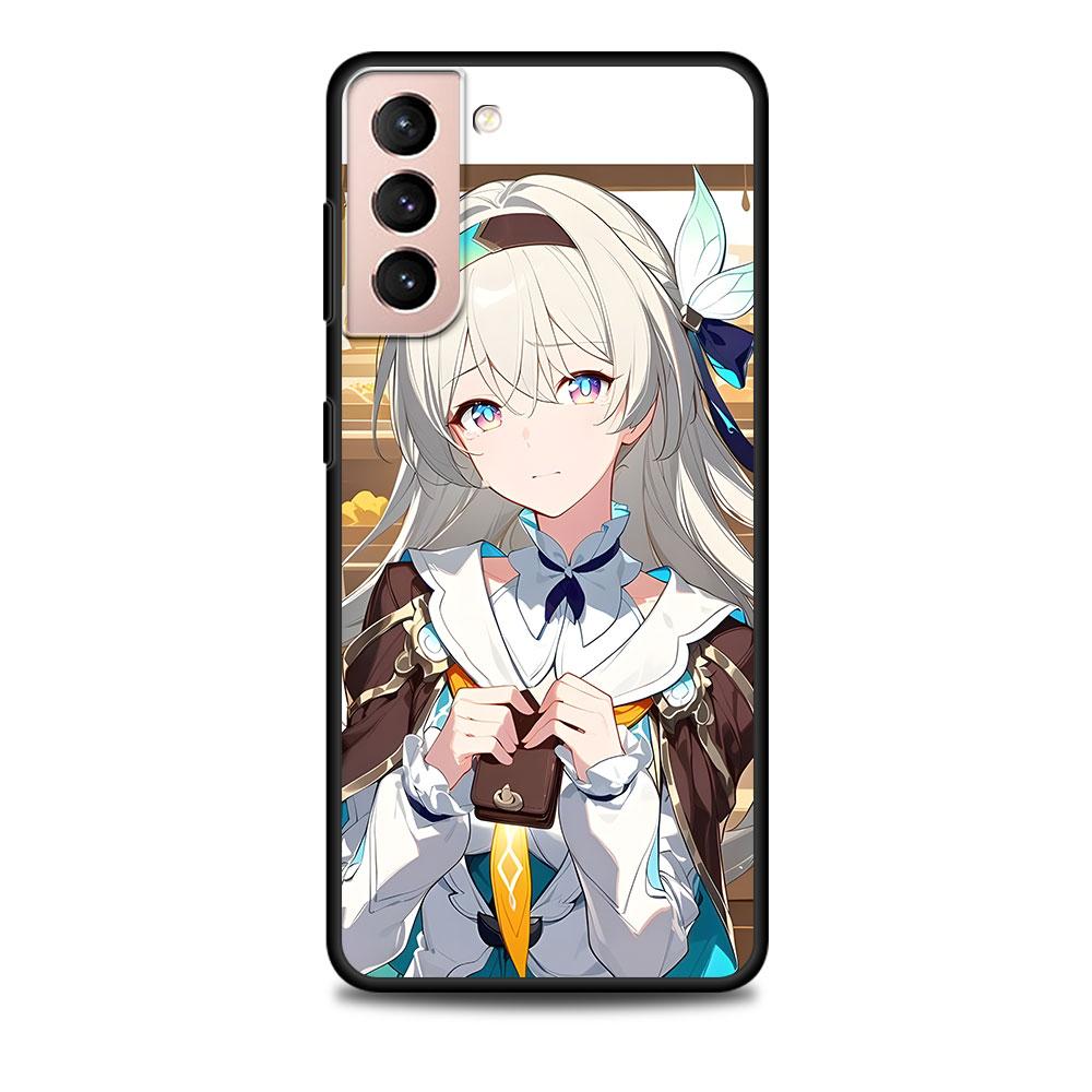 Pouzdro Firefly Honkai Star Rail pro Samsung Galaxy S23 S21 S22 S20 FE S9 S10 S24 Ultra S10e S9 Plus Měkký černý TPU kryt na telefon