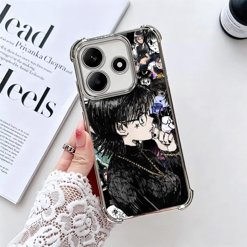 Hunter X-Hunters Shizuku Plating Phone Case For Xiaomi Redmi Note 14 15 Pro Plus 13 12 11 11S 11T 10 9S 9 5G Anti-Fall Airabag C