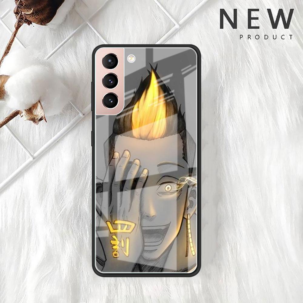 Tokyo Revengers Anime Glashülle für Samsung Galaxy S22 S20 FE S21 Plus Telefonabdeckung S10 5G S9 Note 20 Ultra 10 Lite Shell