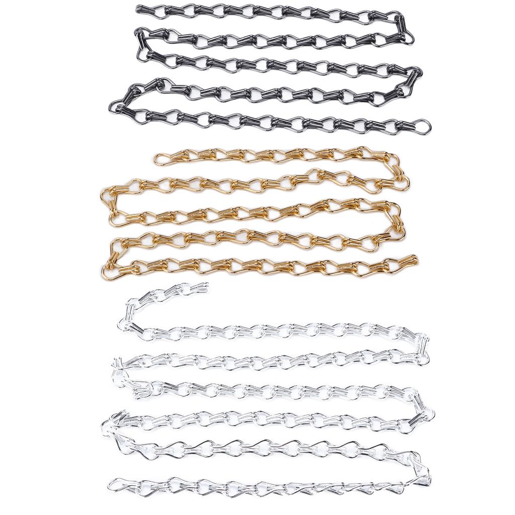 2Pcs Hanging Chain One Meter Rustproof Anticorrosion Convenient Assembly Light Fixture Chain for DIY