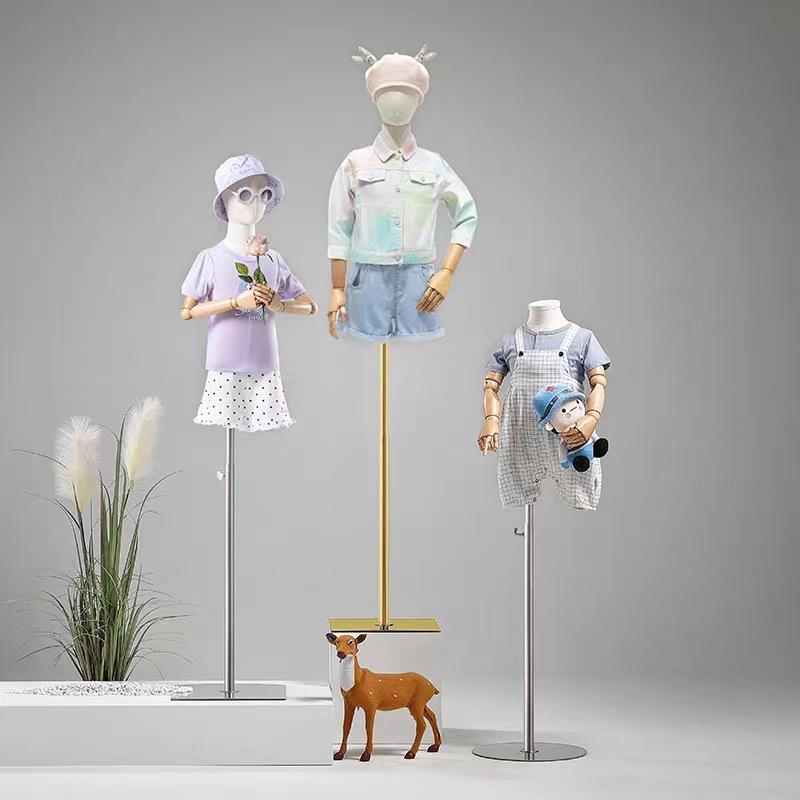 Mannechin Copii cu Picioare Despărțite: Stativ de Expunere Corp Întreg/Jumătate pentru Haine de Copii, Bărbați și Femei