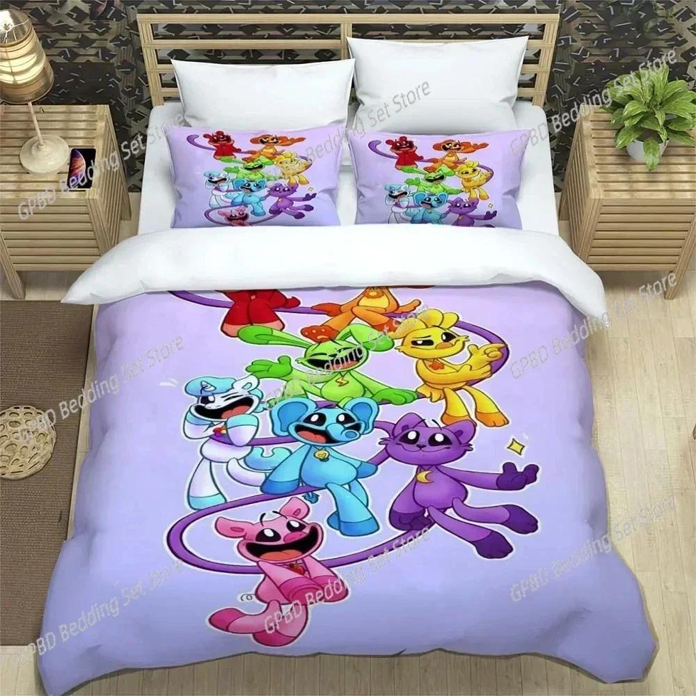 Spiel Regenbogen Freunde 3D cartoon printed bedding for Boys Customized King size bedding set Queen bedding set