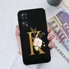 For Oppo Reno 8T 8Z Phone Case Personalized 26 Letter Liquid Silicone Anti Slip Black Cover For OPPO Reno8T 8 Z Lite Coque Funda