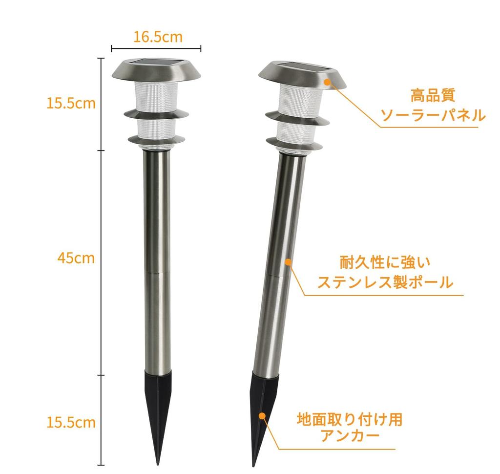 illumination until the next GWSOLAR Lighting Stainless Steel Gardening Solar 30 77cm Automatic Path Garden Outdoor LED Garden Model Long-lasting