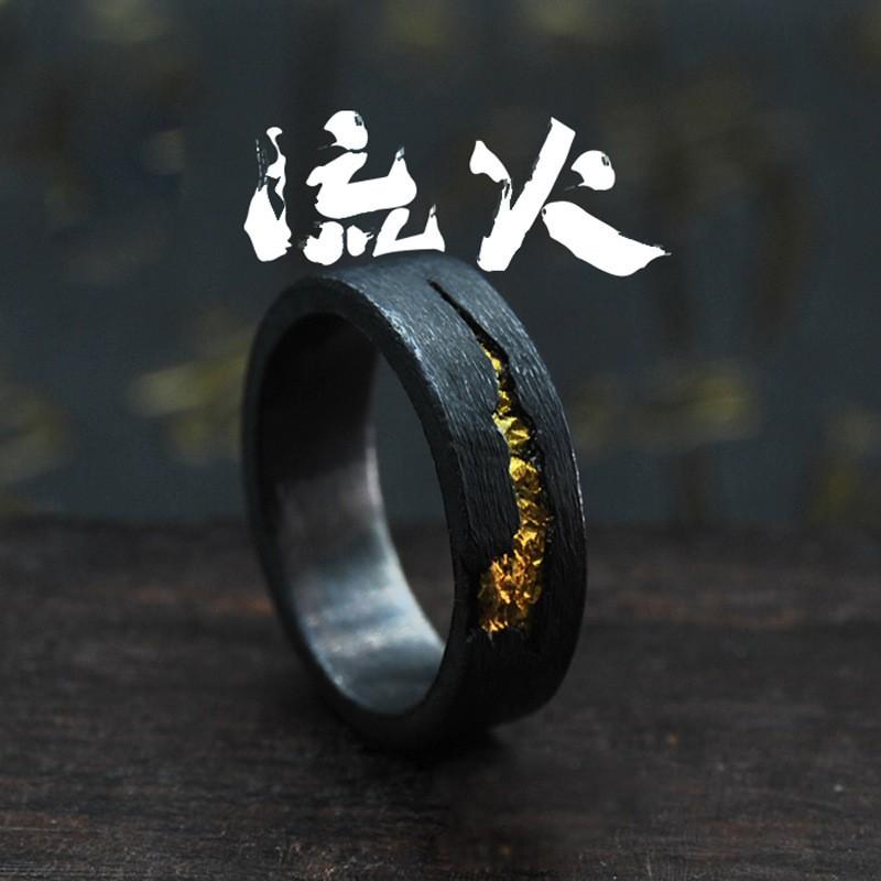 Adjustable Open Ring Men Women Minimalist Geometric Design Plated Retro Artisan Handmade Jewelry