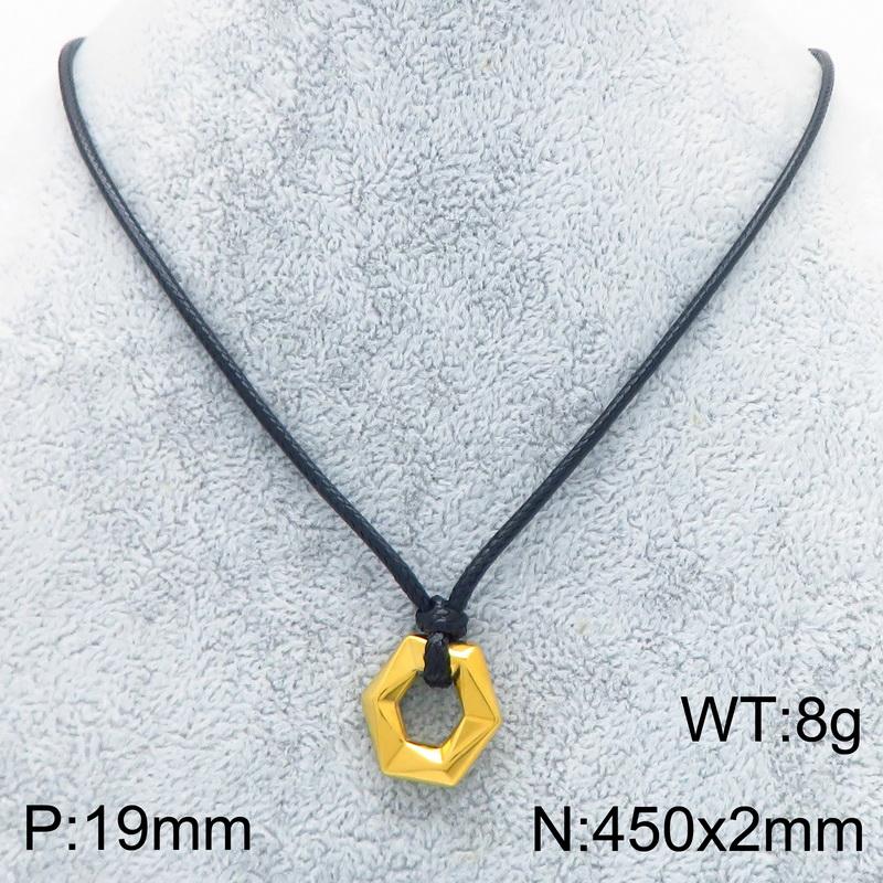 Minimalist Stainless Steel Pendant Necklace for Men Women Star/Heart/Hexagon Charm on Black Nylon Cord Choker Trendy Jewelry