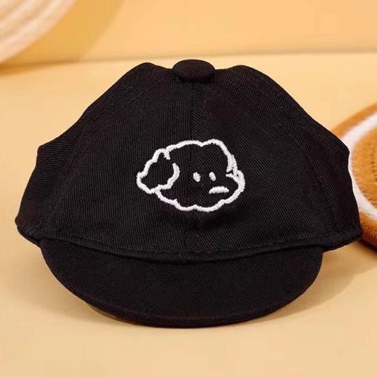 Pet Baseball Cap Breathable Dog Wide Brim Hat Adjustable Sun Protection Cap with Ear Holes for Small Dogs Summer Outdoor Walks
