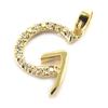 Les Trésors De Lily [M8784] - Gold Plated Pendant 'Letter G' White Gold - 21x10 Mm
