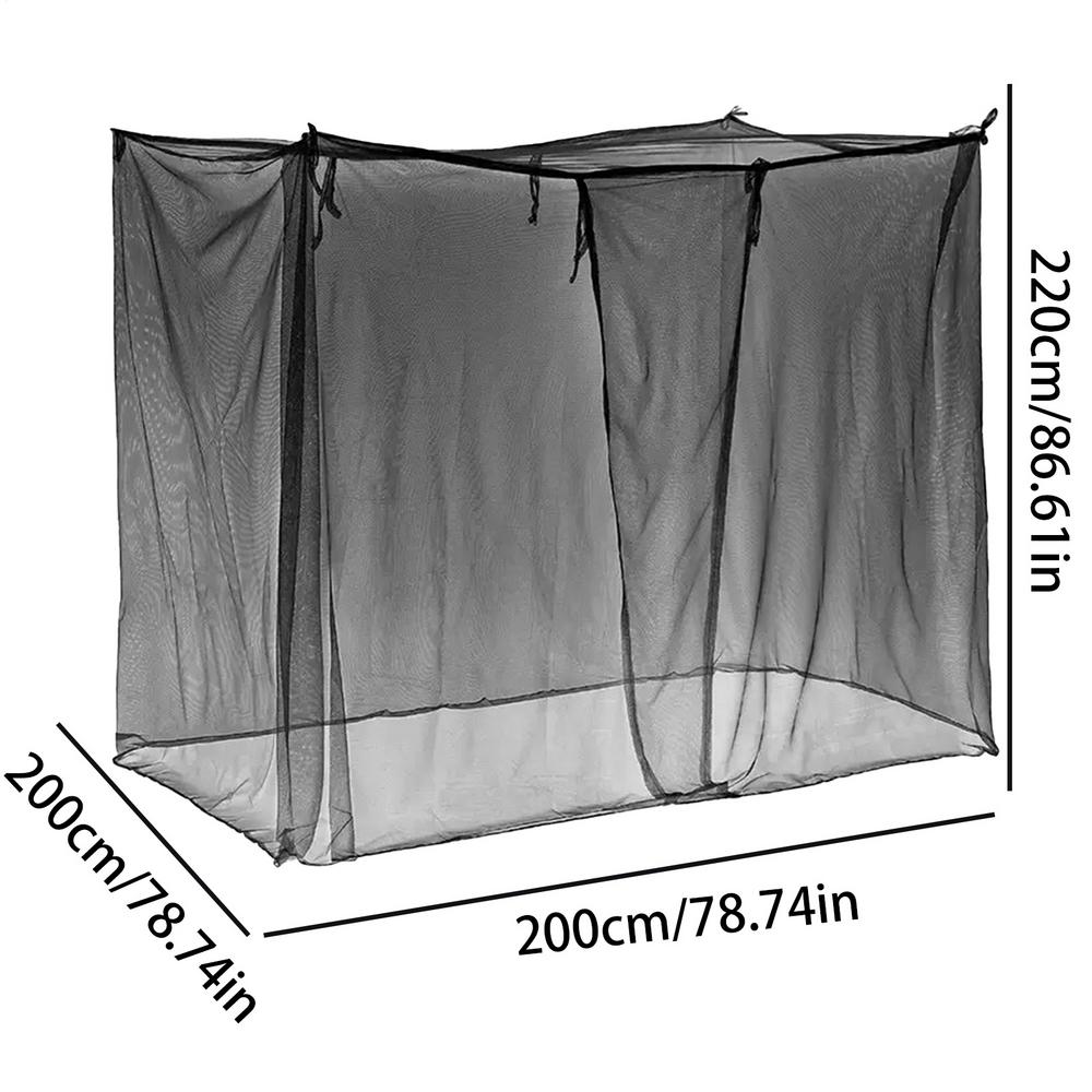 Summer Outdoor Camping Mosquito Net Easy Installation Corner Mounting Portable Netting Travel Mesh Bed Curtain Net