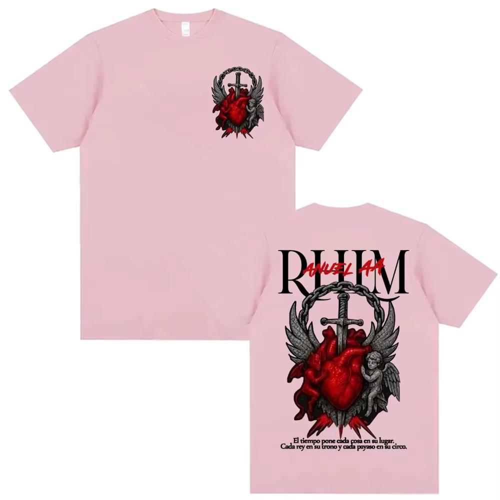 2026 Rapper Anuel AA Rhlm 2 Album Tour Graphic Tshirts Mens Clothing Hip Hop Short Sleeve Tshirt ONeck Comfort T Shirts