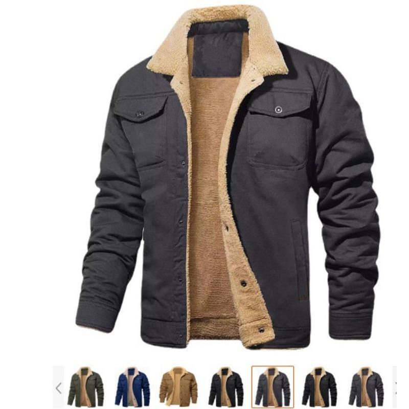New autumn and winter, men's jacket, velvet cotton tooling casual jacket men's coat