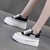 Mode 8CM Platå Kil Sneakers Höjdökande Skor Äkta Läder för Kvinnor Vår Höst Luftnät Sommarskor Vita
