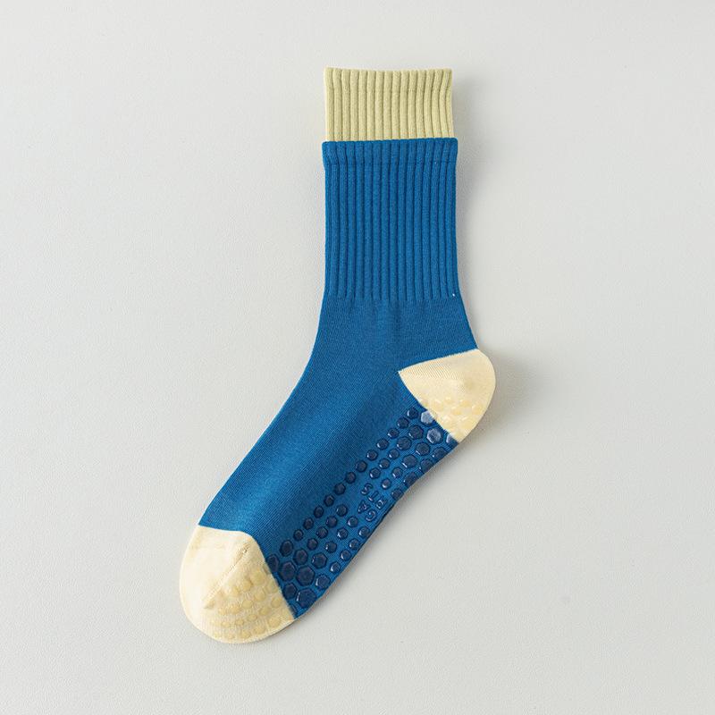 Yoga Socks, Women's Summer Thin Mid-calf Socks, Professional Fitness Pilates Sports, Anti-slip Long Calf Socks with Shark Pants