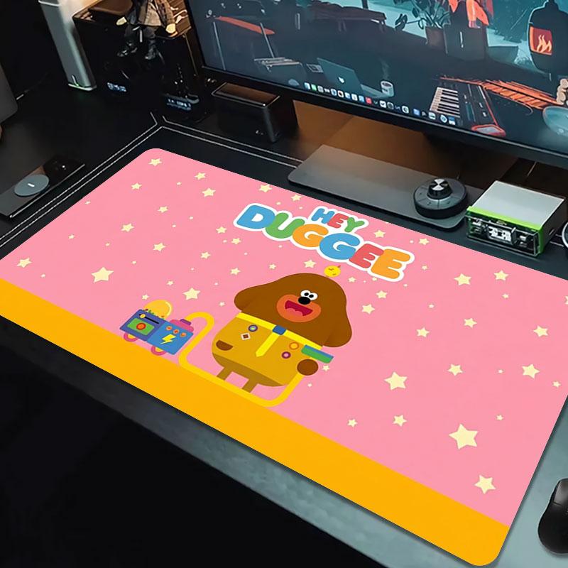 Duggee Rainbow Adventure Large Size Mouse Pad Large Gaming Table Cushion Nonslip Laptop Tablet Big Mousepad Xxl Mat Mini Pc Playmat With Lock Edge