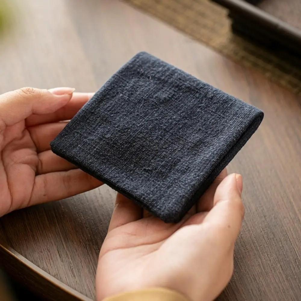 Zen Ramie Linen Tea Towel Multipurpose Cloth Hand Towels Quick Dry Dish Towel Coaster Kung Fu Teapot Mat Kitchen Towel