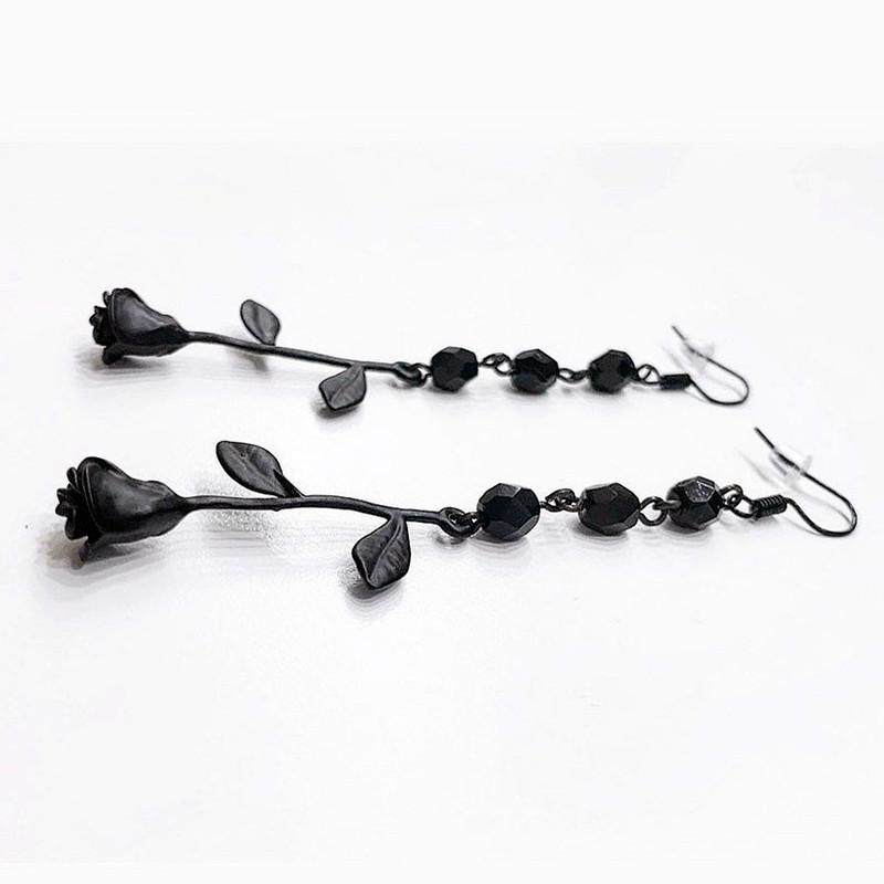 Fashion Rose Pendant Earrings With Plated Alloy For Women And Men