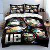 Colorful Pop Art Band Theme Bedding Set Bedding Set (1 Duvet Cover, 2 Pillowcases, Duvet Not Included)