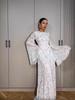 2025 Spring Elegant Floral Long Sleeve Dress for Women - Soft, Sweet, and Comfortable