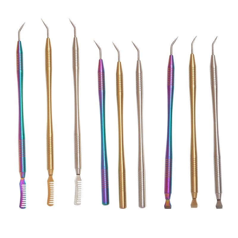 Dual-Headed Stainless Steel Eyelash & Eyebrow Tool: Comb, Curl, and Shape with Precision