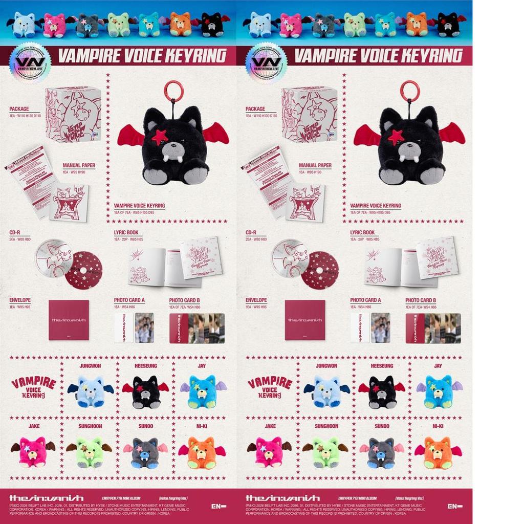 ENHYPEN THE SIN : VANISH (Voice Keyring Ver.) Member selection is available.