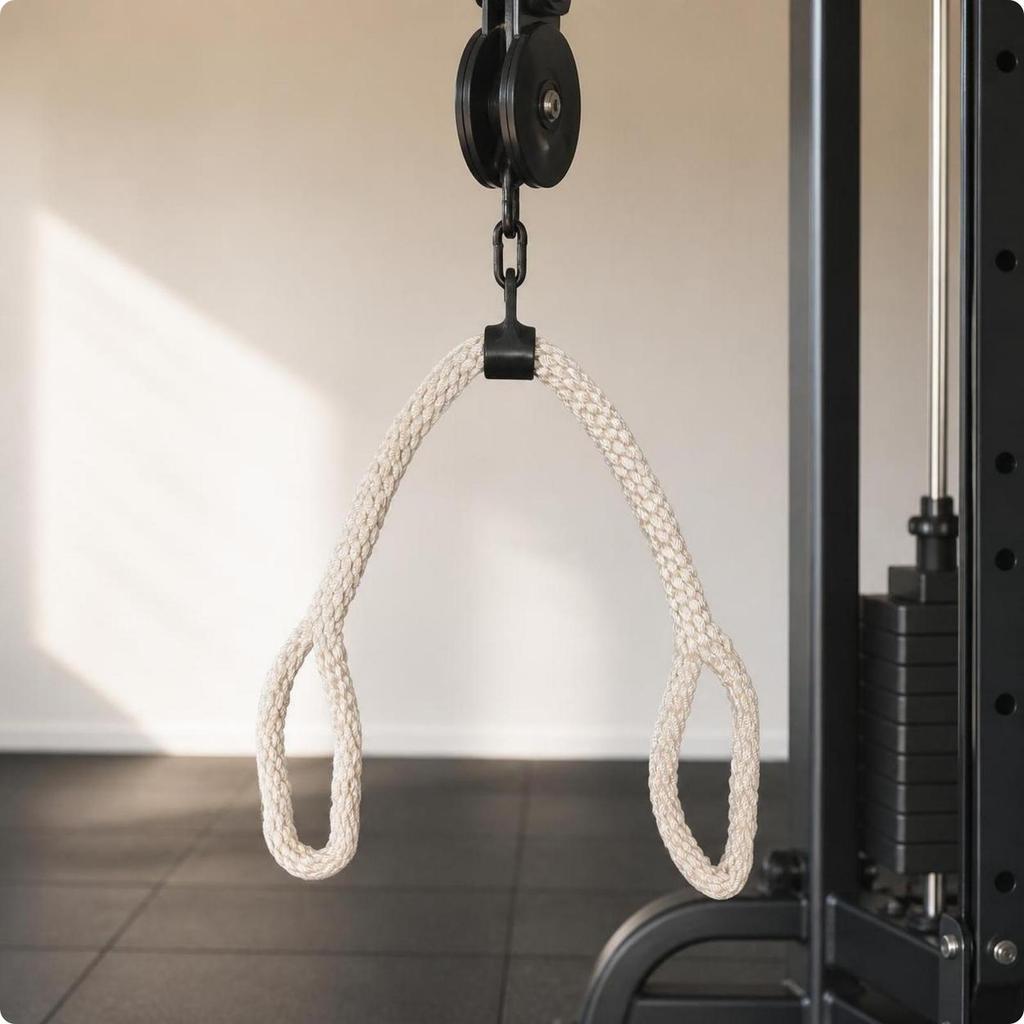 Tricep Pulldown Rope Easy-Grip Versatile for Upper-Body Workouts