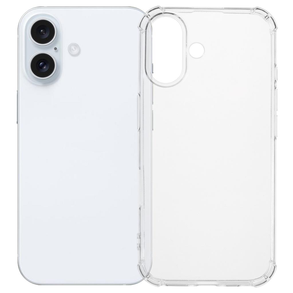 SHANWO For iPhone 16 TPU Clear Case 1.5mm Shockproof Mobile Back Cover